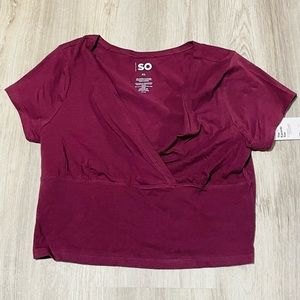 SO Cropped Wrap Tee